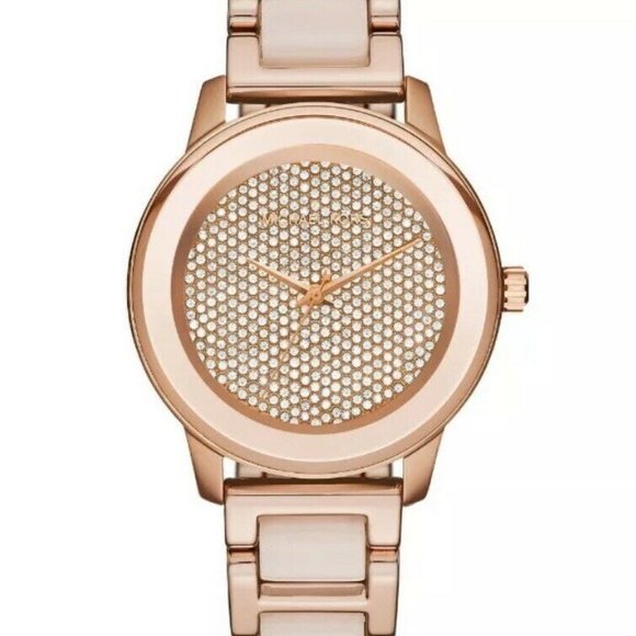 Michael Kors Rose Gold Kinley Blush Acetate Watch